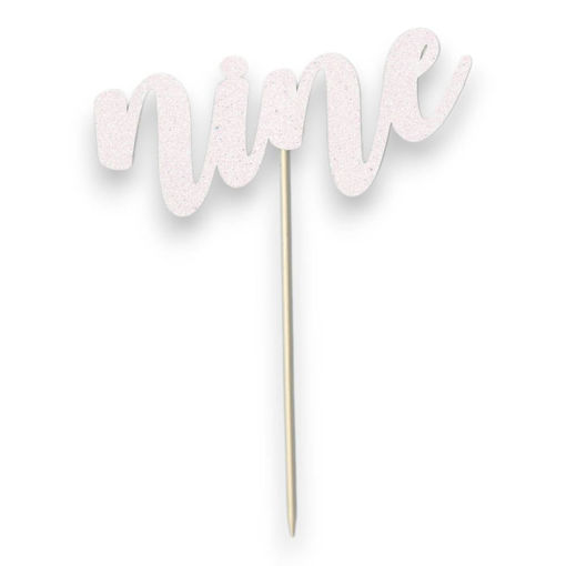 Picture of NINE CAKE TOPPER IRIDESCENT GLITTER